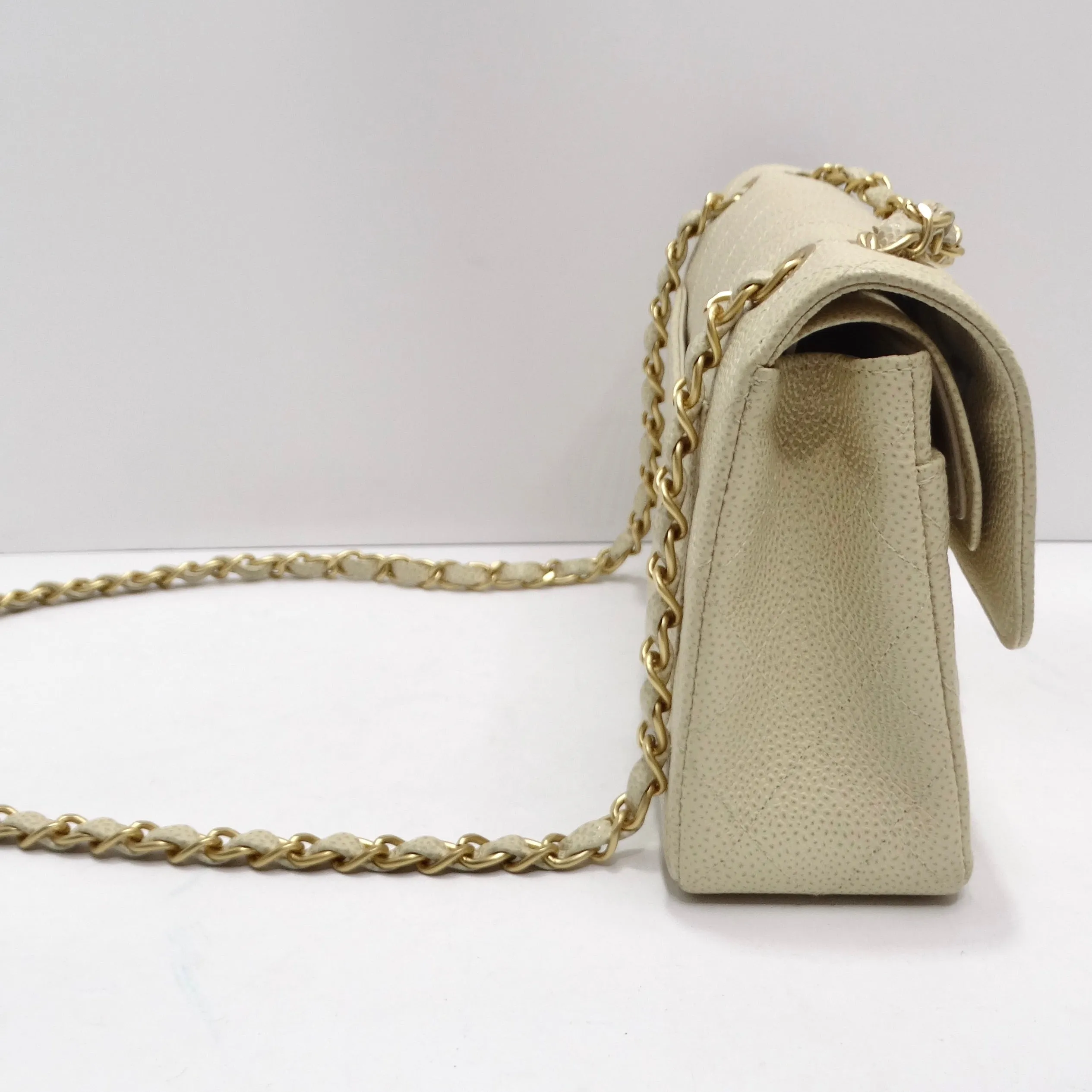 Chanel Caviar Quilted Small Double Flap White