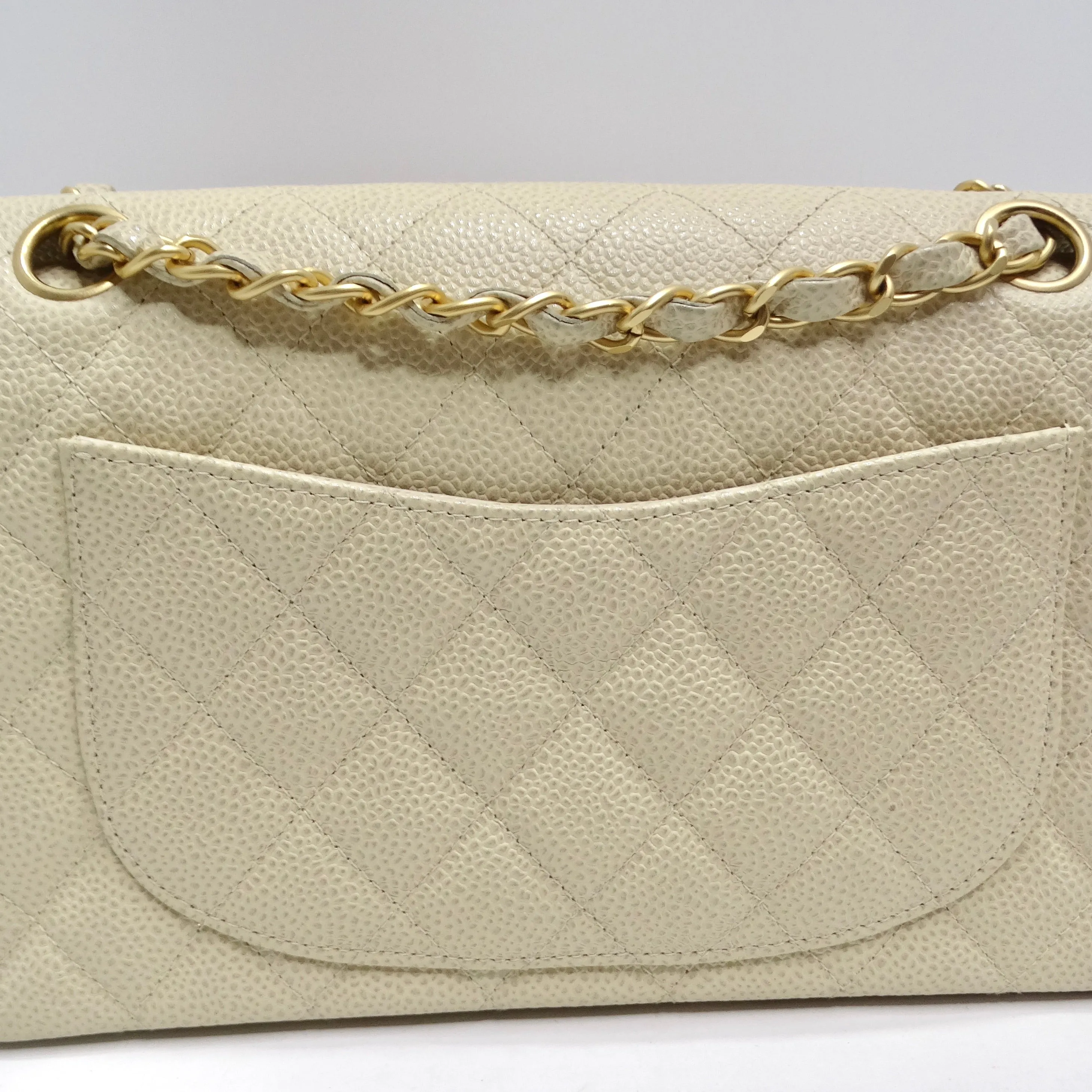 Chanel Caviar Quilted Small Double Flap White