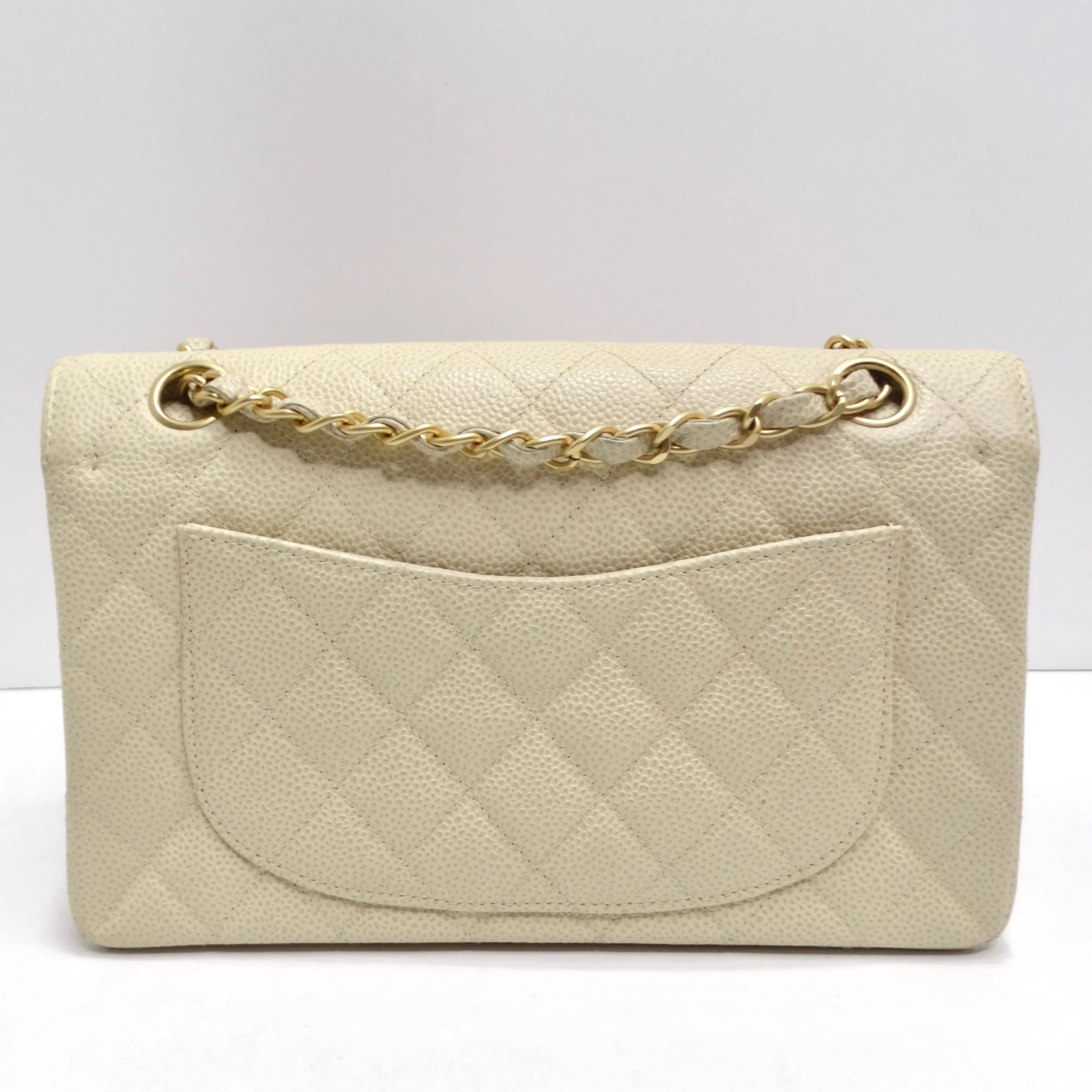 Chanel Caviar Quilted Small Double Flap White