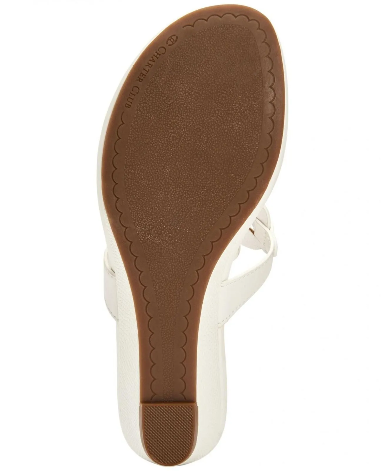Charter Club Womens Penelopee Slides Wedge Sandals 10009958900 White 5.5M
