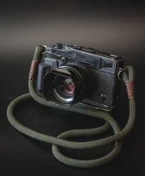 Checkered Olive/Black Camera Strap