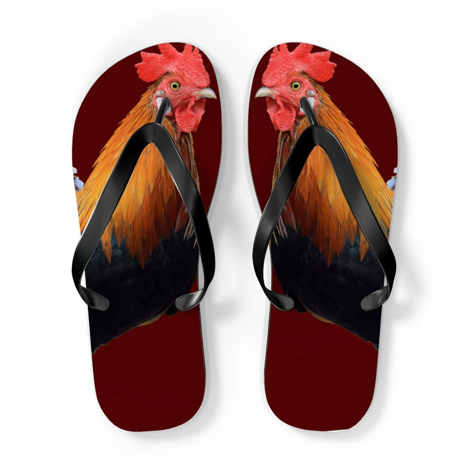Chicken Rooster Flip Flops