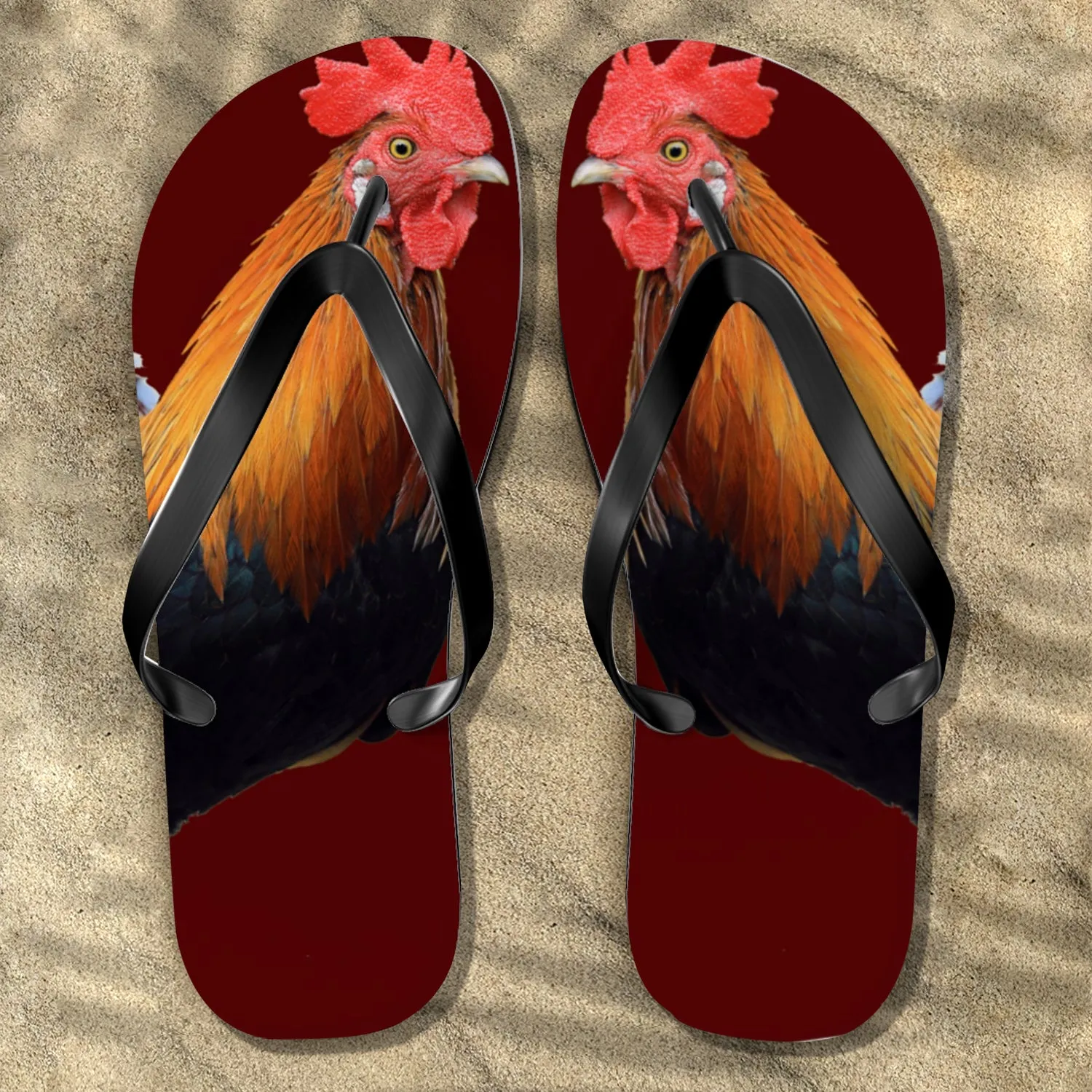 Chicken Rooster Flip Flops