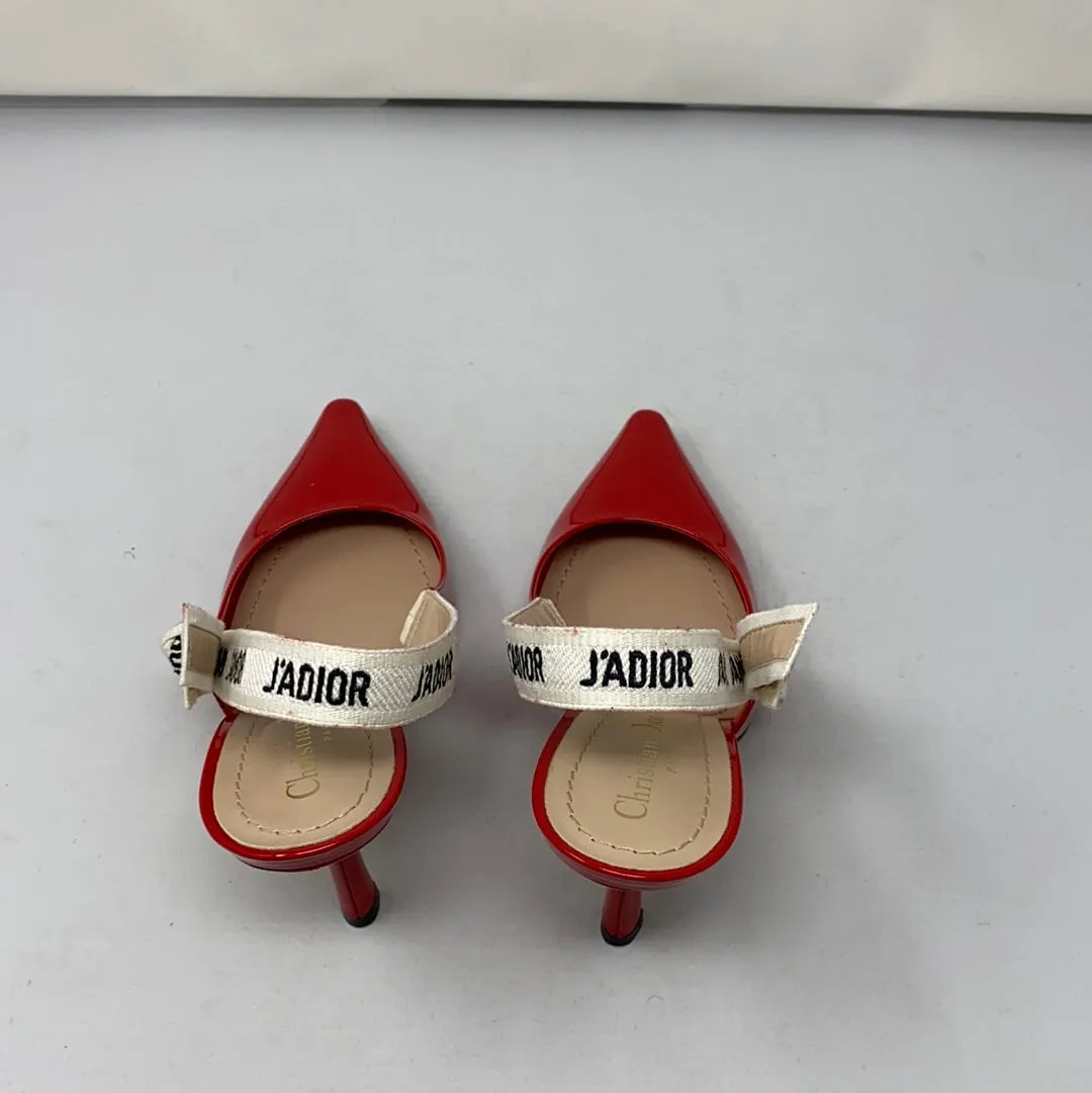 Christian Dior J'Adiore Red Patent Leather Slingback