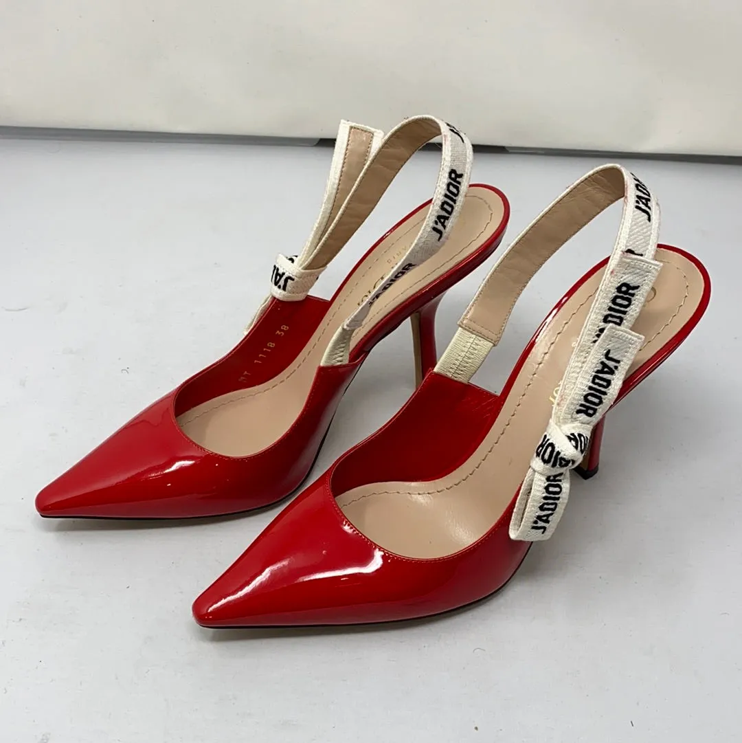 Christian Dior J'Adiore Red Patent Leather Slingback
