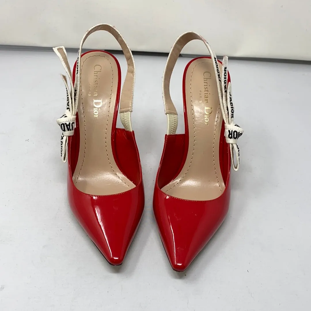 Christian Dior J'Adiore Red Patent Leather Slingback