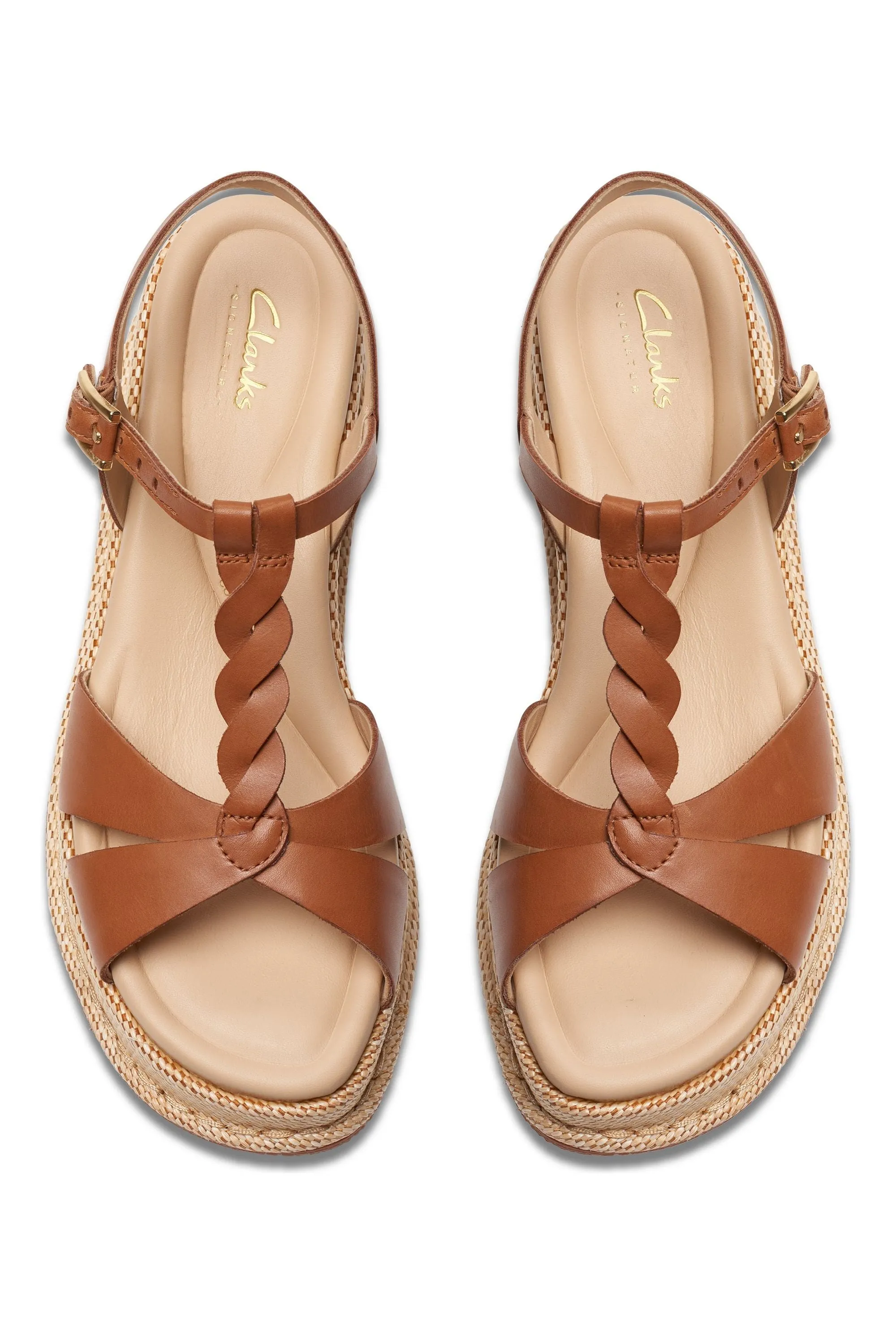 Clarks Kimmei Twist in Tan Leather