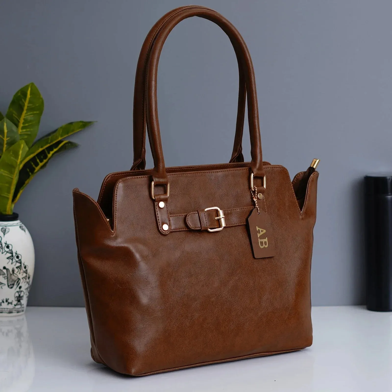 Classy Leather Customized Hand Bag 1.0 - Brown