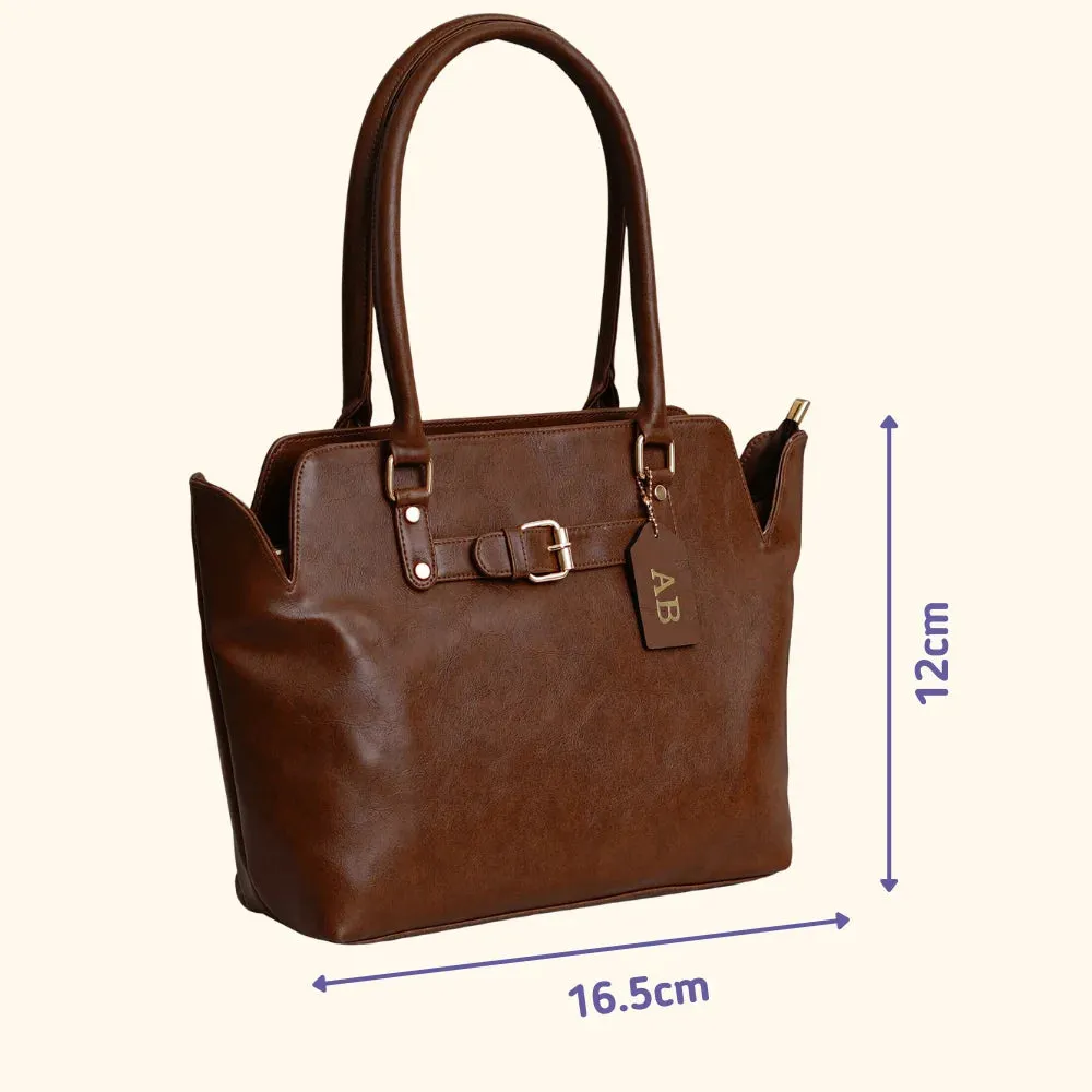 Classy Leather Customized Hand Bag 1.0 - Brown