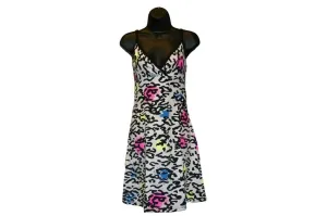 Copy of White Animal Print Strappy Dress
