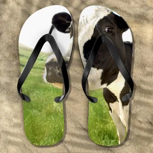Cow In The Meadow Flip Flops