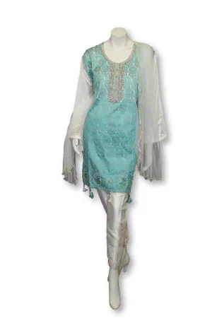 D01 Pakistani Indian Women 3 Piece Semi Formal Dress