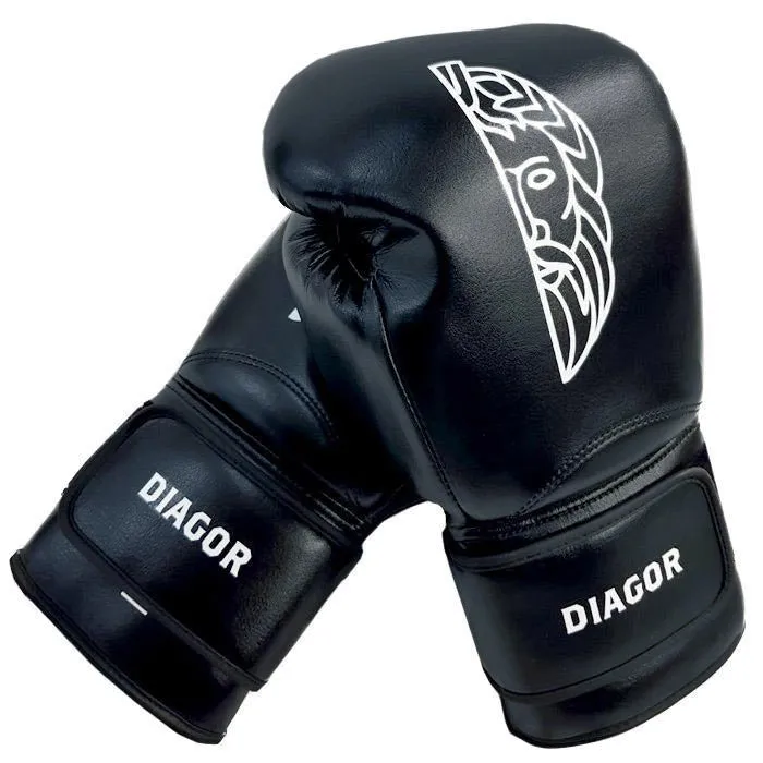 Diagor Olympic Boxing Gloves 12oz Black