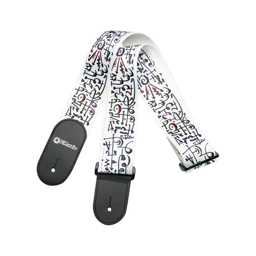 DiMarzio DD3142 Steve Vai Art 2inch Guitar Strap, White