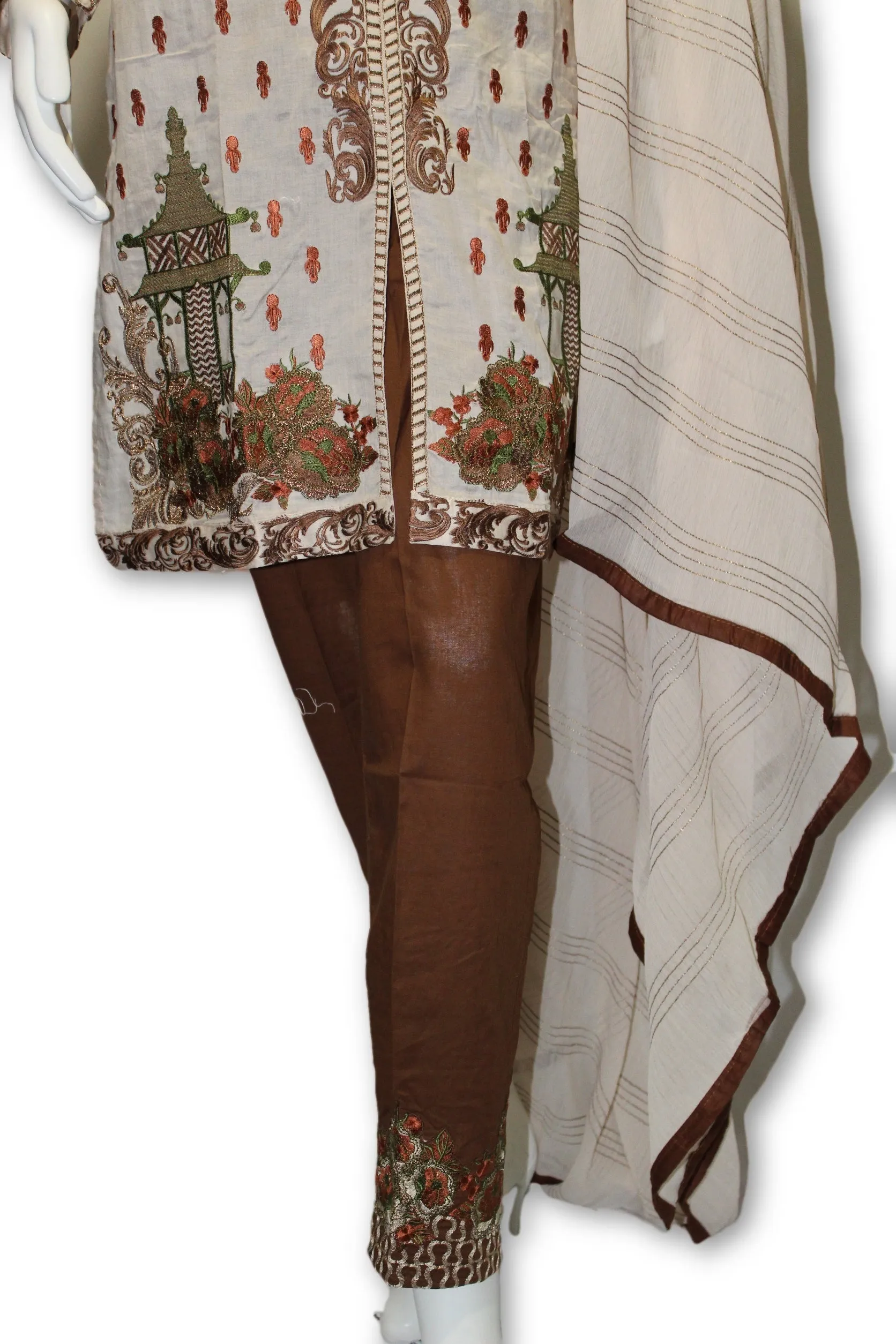 E08 Pakistani Indian 3 Pc Party Wear Lawn Dress