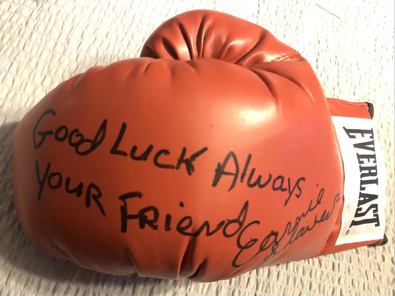 Earnie Shavers Autographed Signed inscription Boxing Glove Everlast