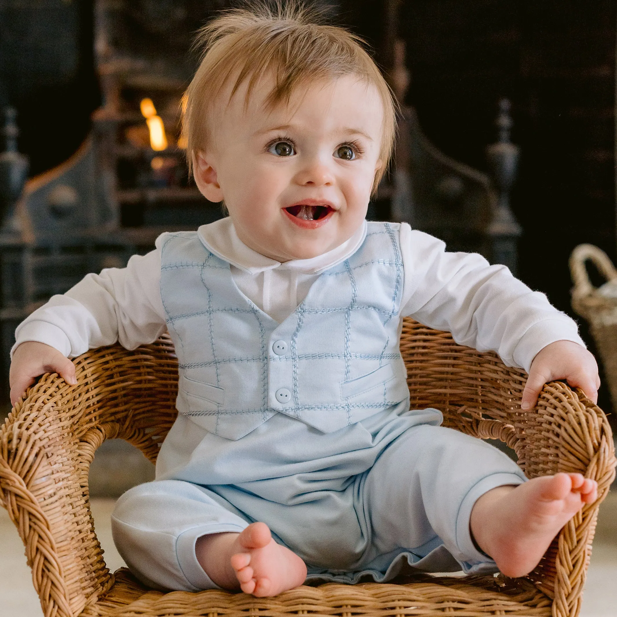 Elton Smart Blue Boys Babygrow