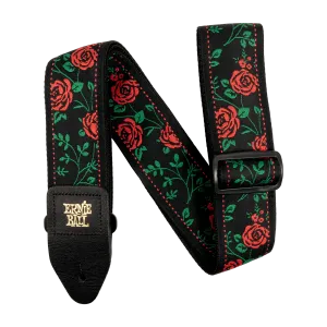 Ernie Ball Red Spanish Rose Jacquard Strap