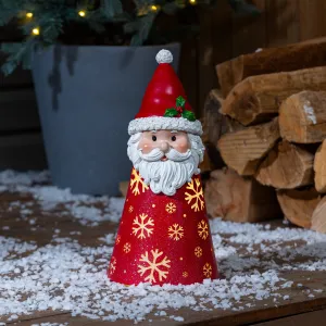 Evergreen Statuary,16"H LED Snowflake Cutout Santa Statuary,7.48x7.48x15.16 Inches