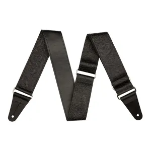Fender 2" Tooled Leather Stap - Black
