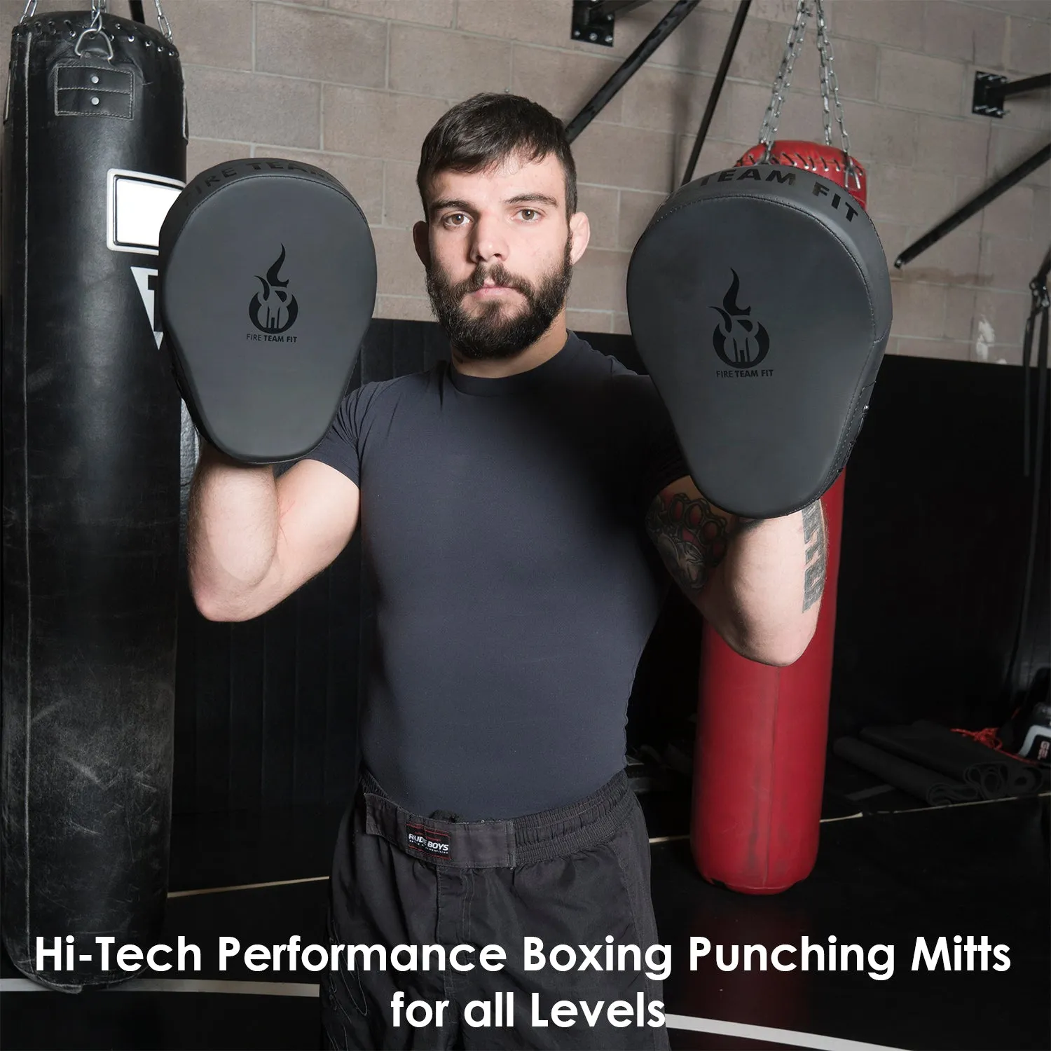 Fire Team Fit Boxing Mitts | Focus Mitts | Muay Thai Pads | Punching Mitts | Boxing Pads| Boxing Training Equipment