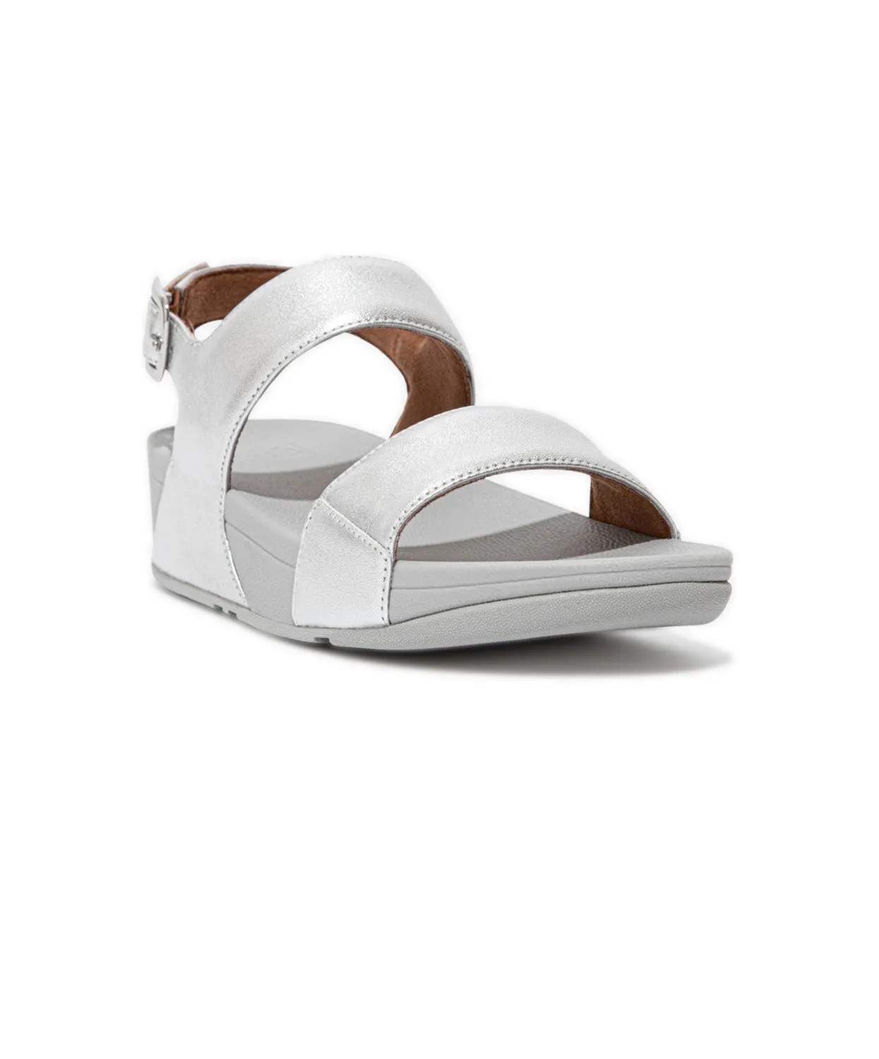FitFlop Lulu Leather Back-Strap Sandals Silver