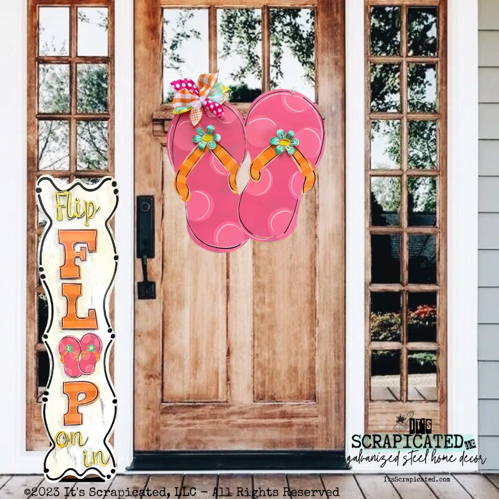 Flip Flops - Orange & Pink