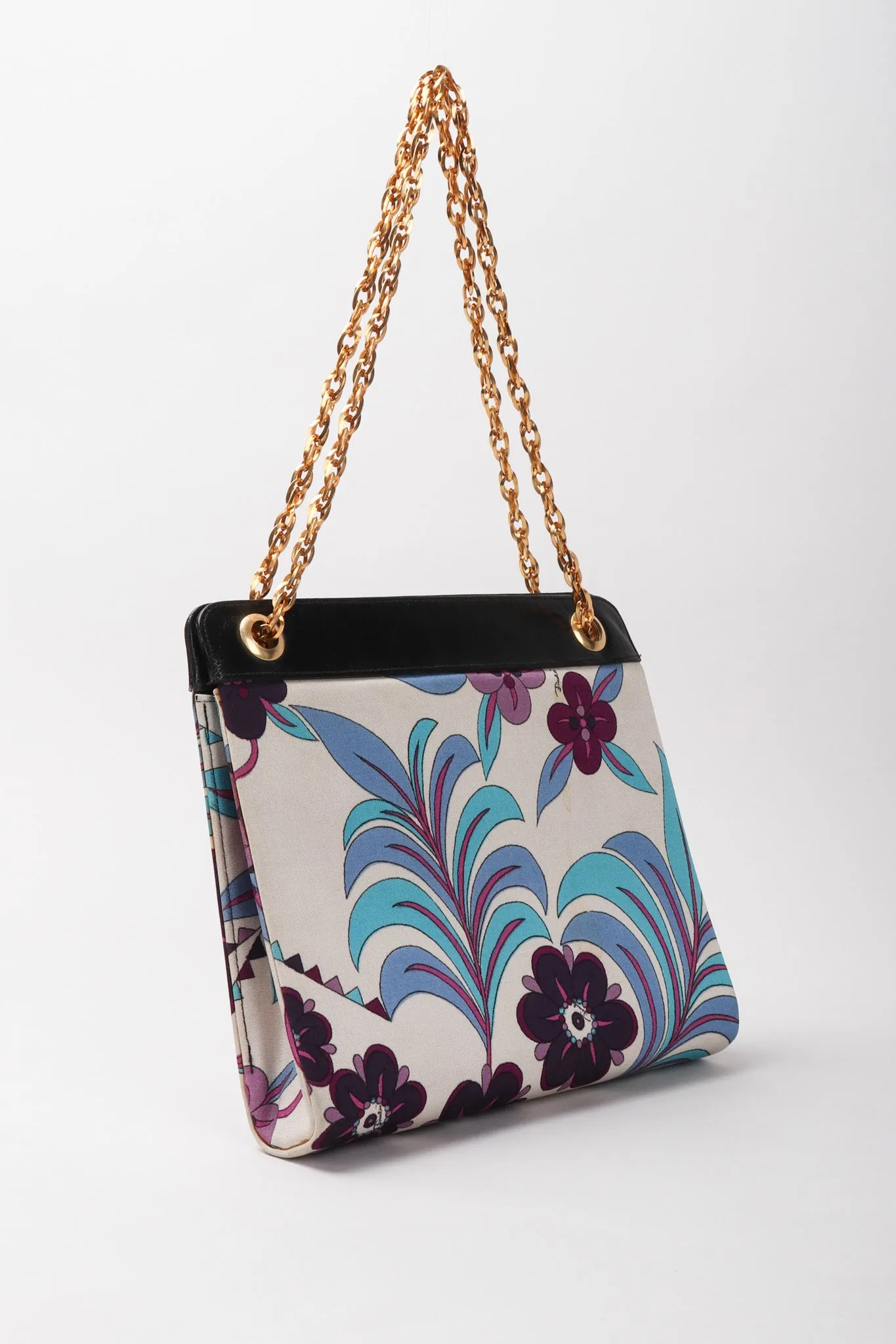 Floral Printed Chain Bag