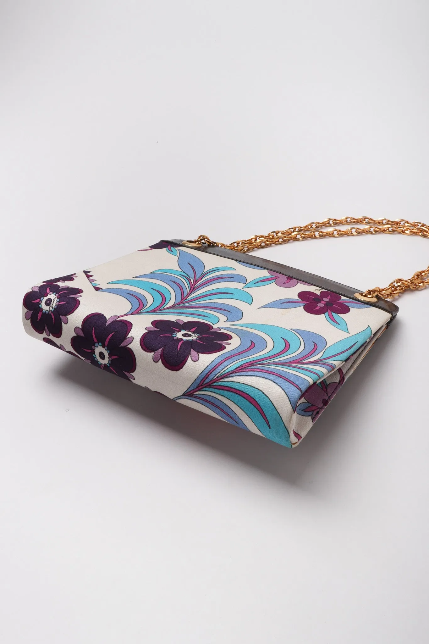 Floral Printed Chain Bag