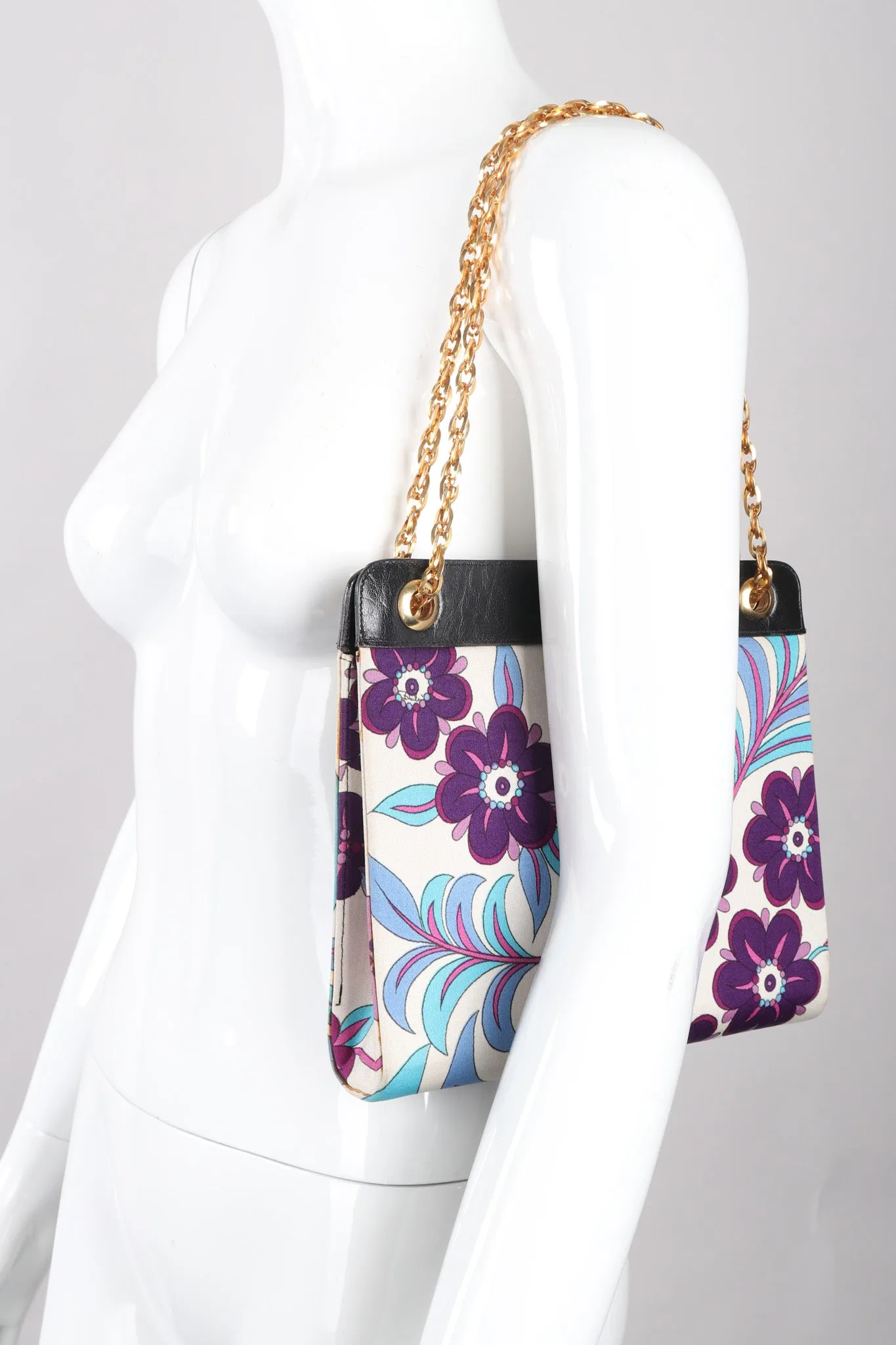 Floral Printed Chain Bag