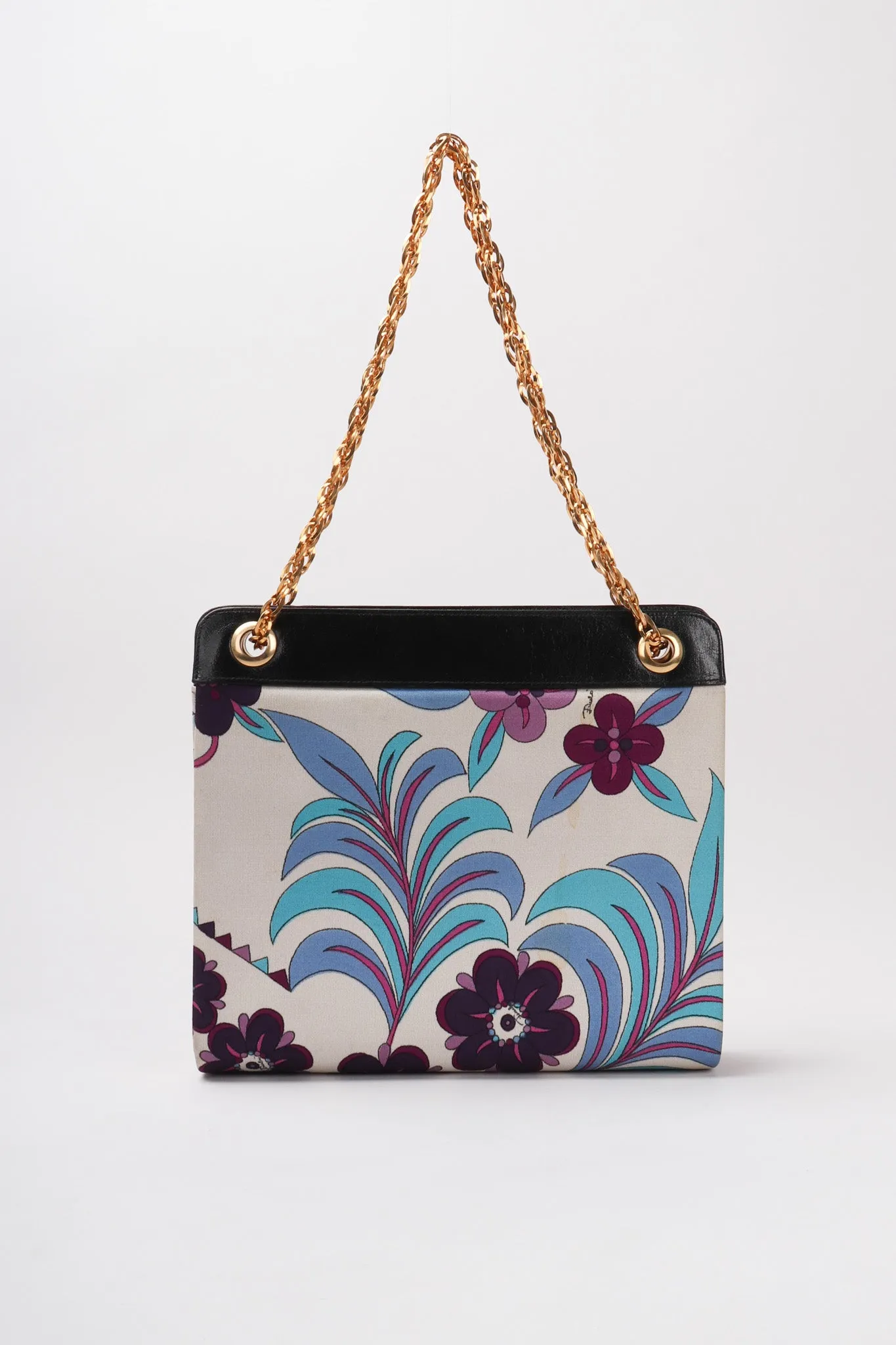 Floral Printed Chain Bag