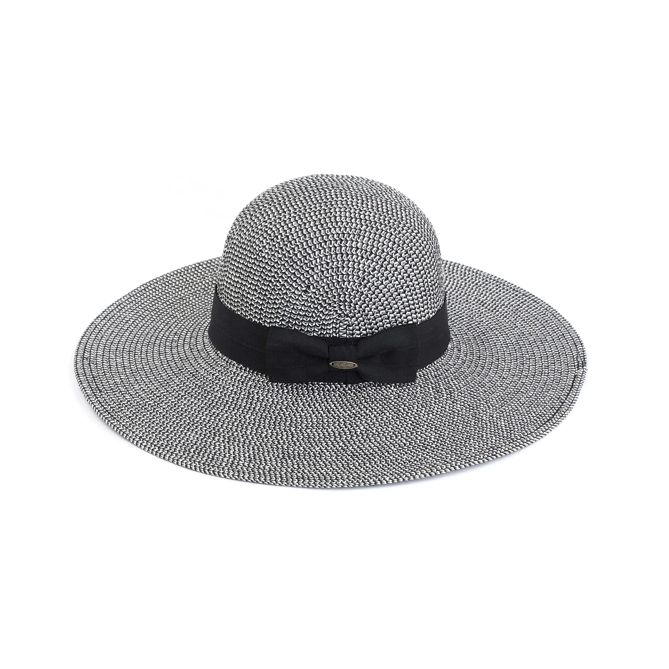 Foldable Straw Wide Brim Sun Hat by Funky Junque