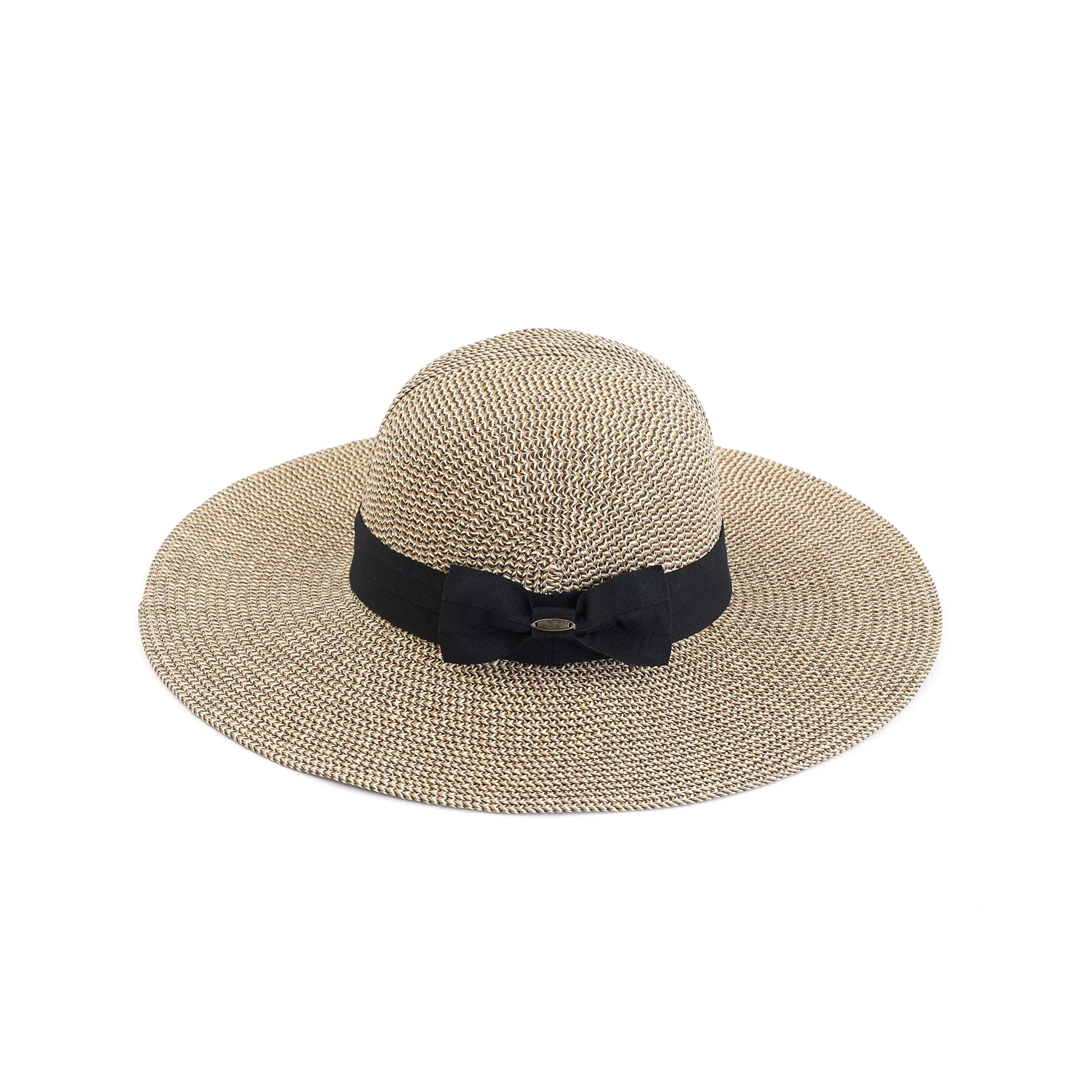 Foldable Straw Wide Brim Sun Hat by Funky Junque
