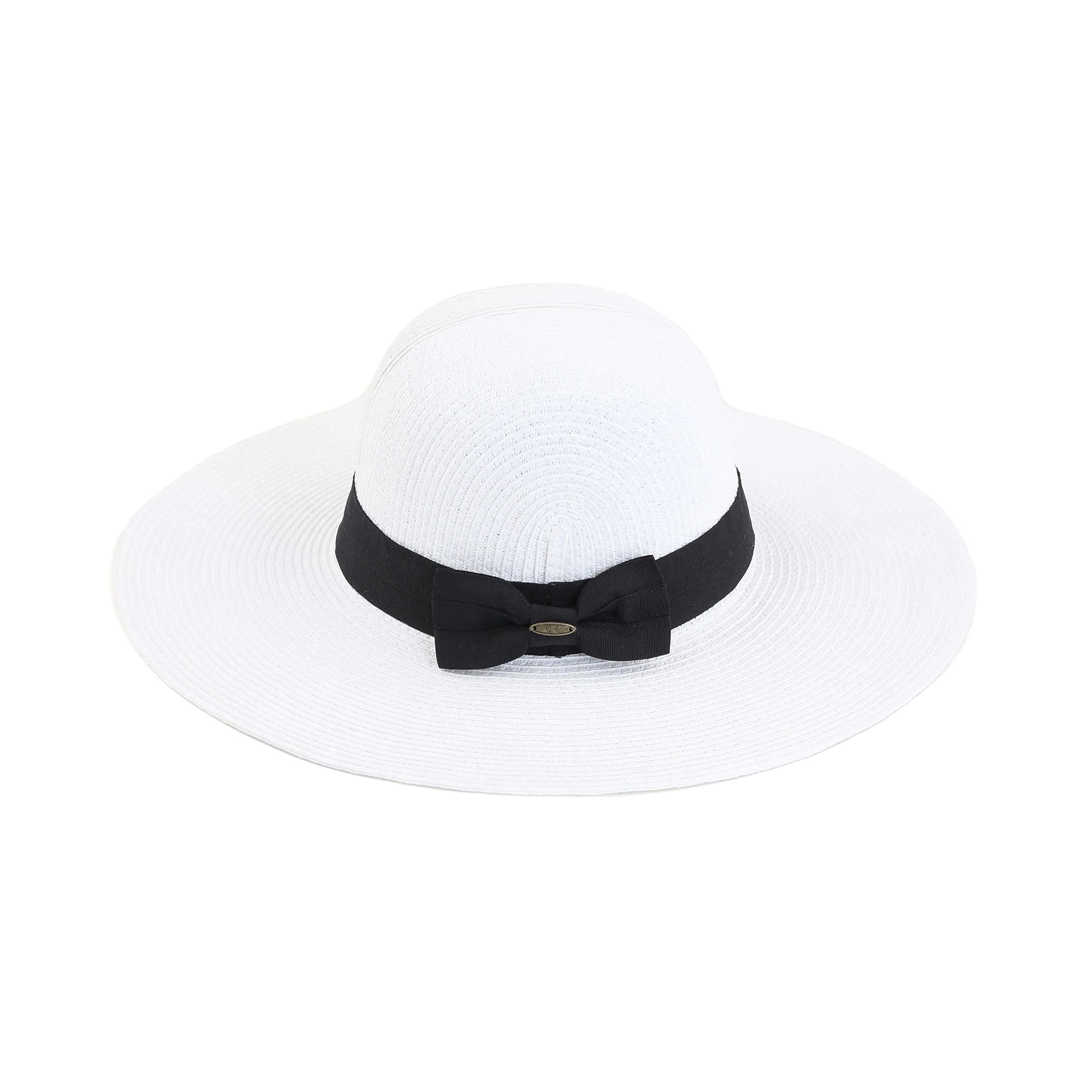 Foldable Straw Wide Brim Sun Hat by Funky Junque