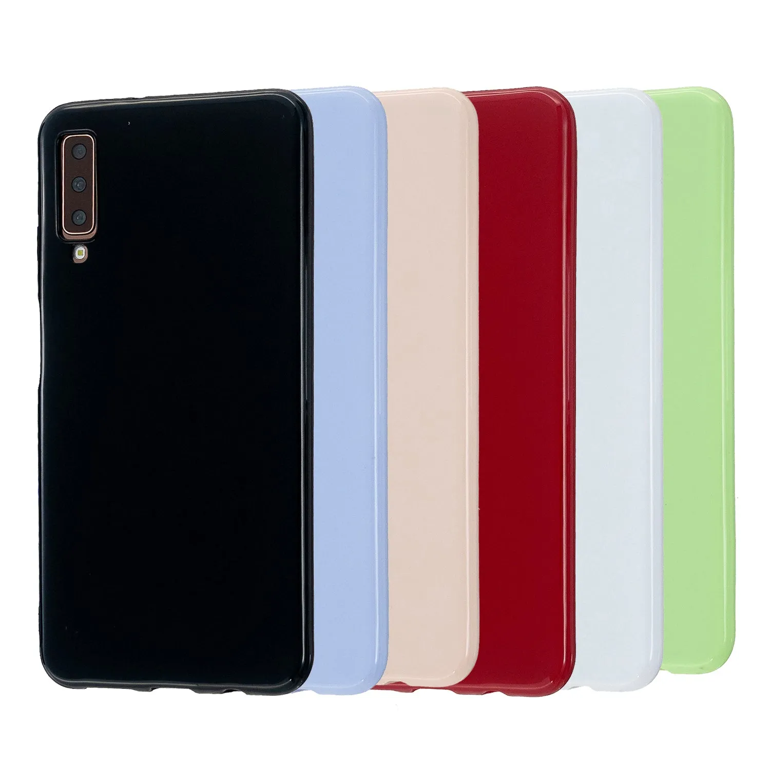 For Samsung A7 2018/A920 Smartphone Case Soft TPU Precise Cutouts Anti-slip Overal Protection Cellphone Cover  Sakura pink