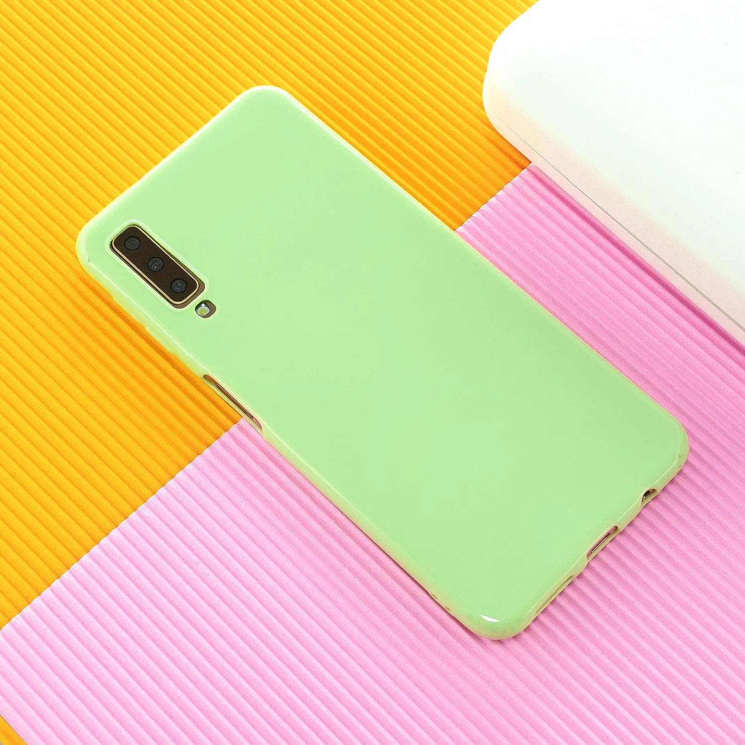 For Samsung A7 2018/A920 Smartphone Case Soft TPU Precise Cutouts Anti-slip Overal Protection Cellphone Cover  Sakura pink