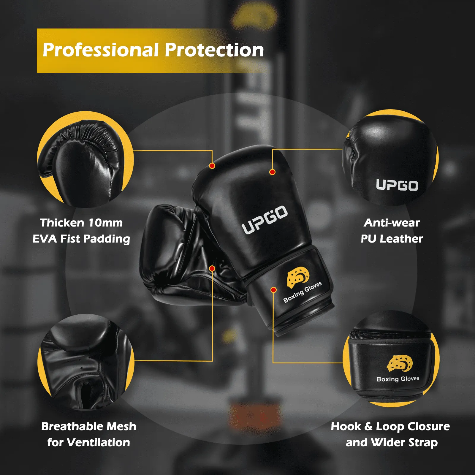 Freestanding Punching Bag 70''-205lbs W/ Boxing Gloves
