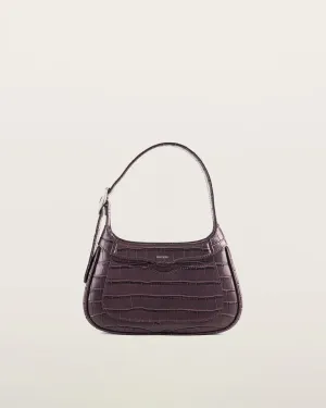 Freya Shoulder Bag - Brown Croc