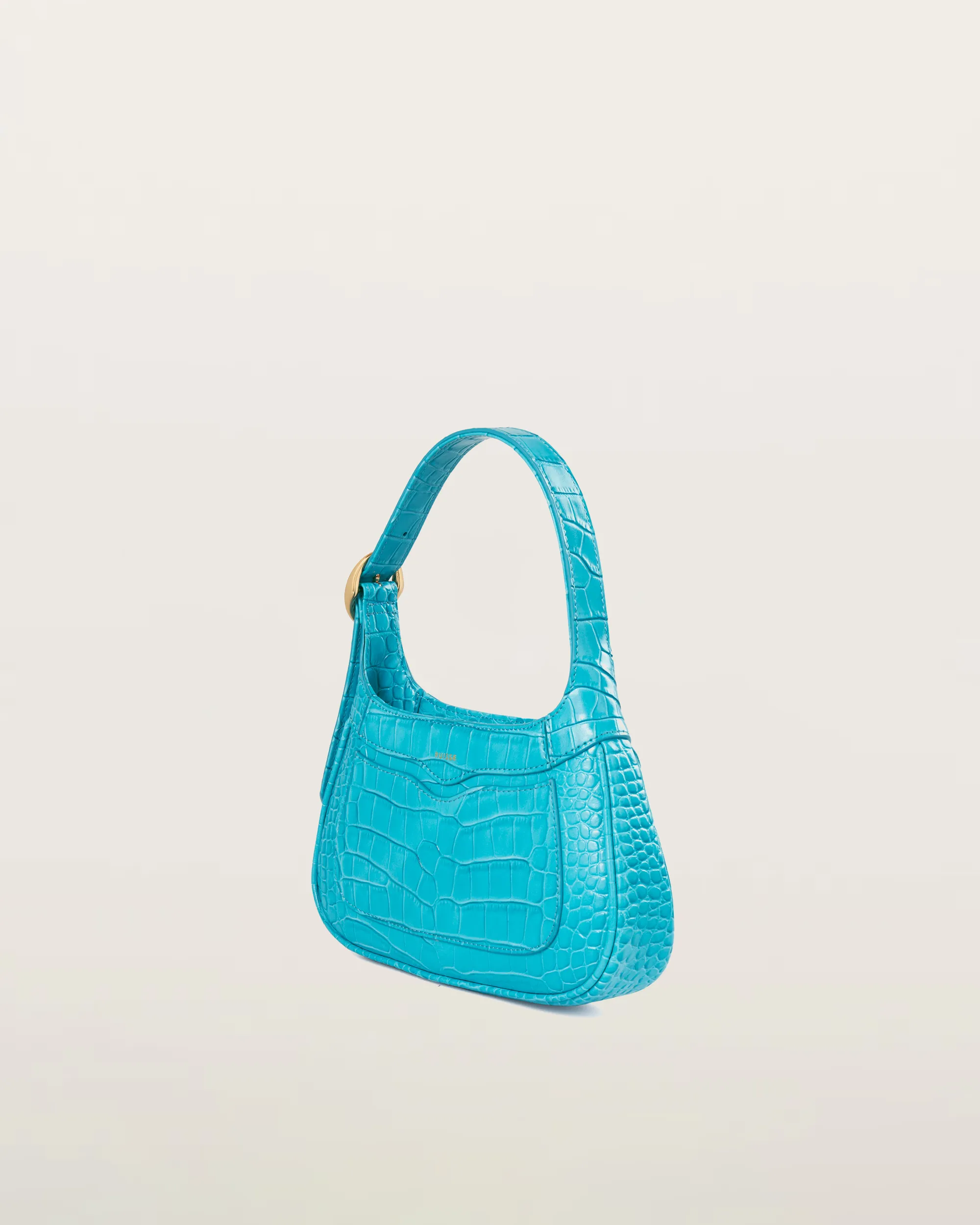 Freya Shoulder Bag - Lake Blue Croc