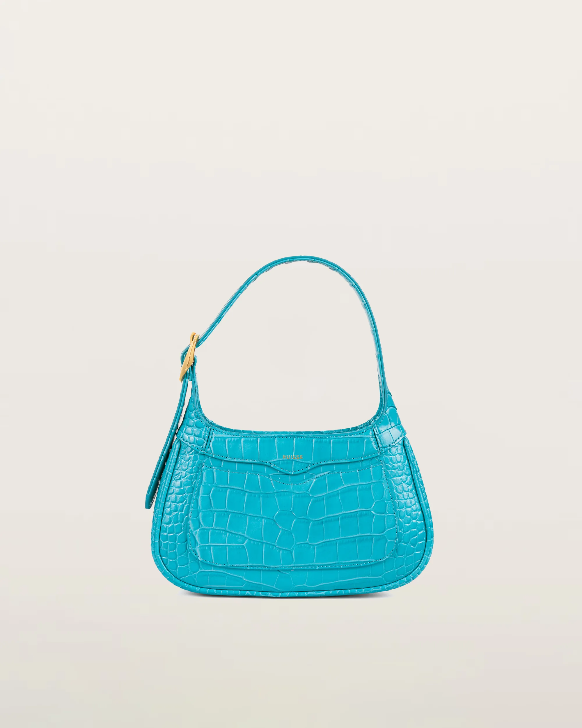 Freya Shoulder Bag - Lake Blue Croc