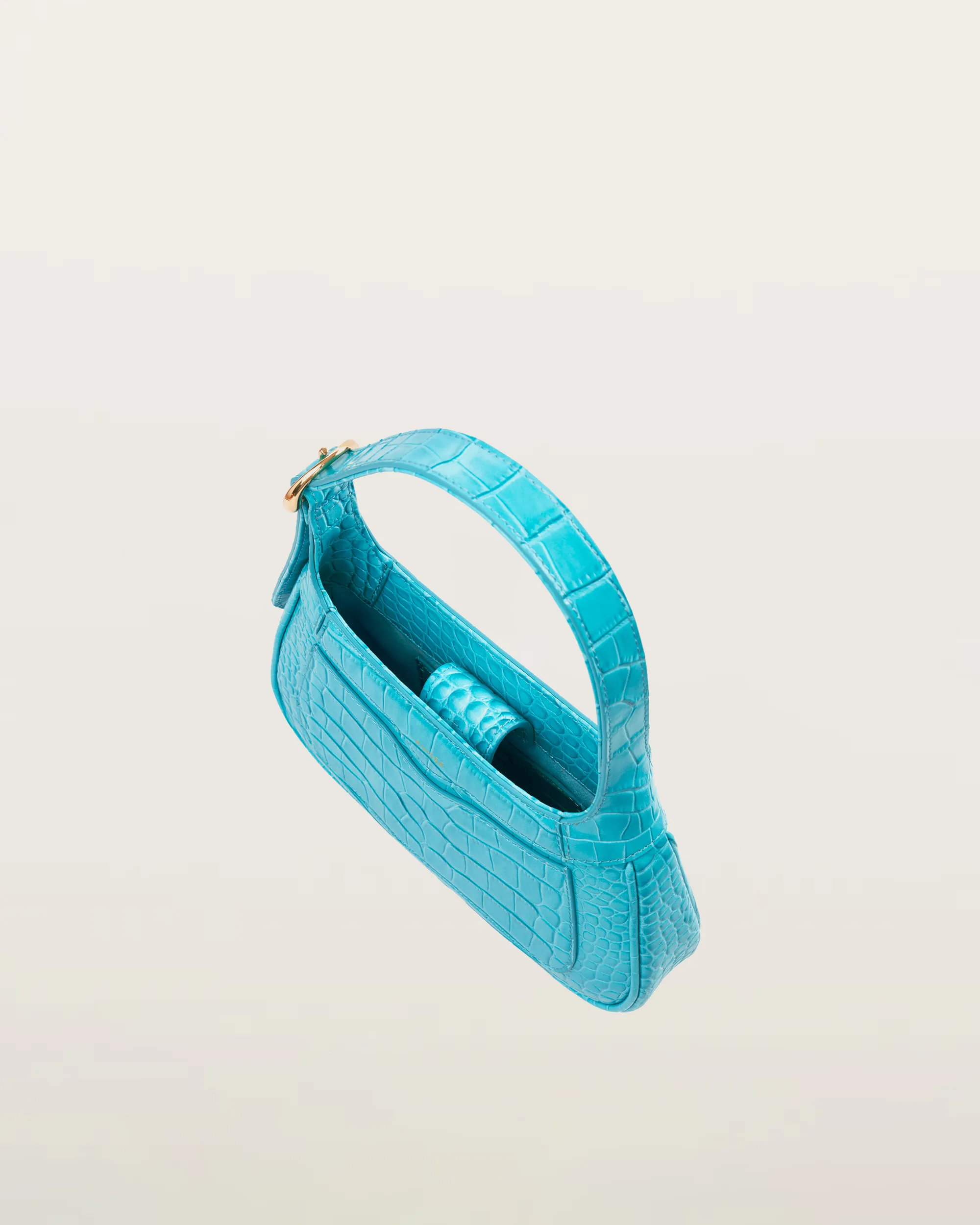 Freya Shoulder Bag - Lake Blue Croc