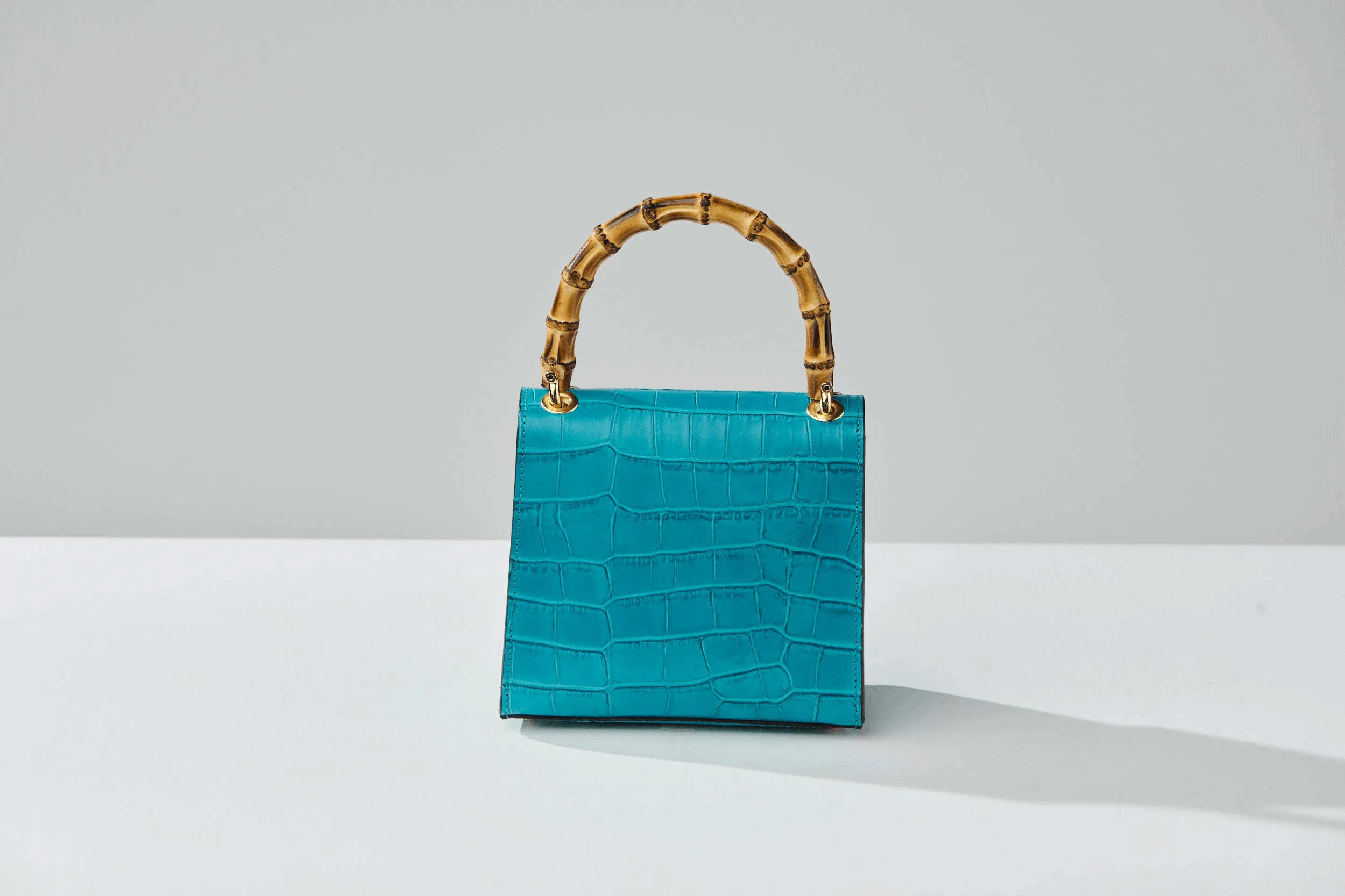 Gaia Top Handle Mini Bag Turquoise