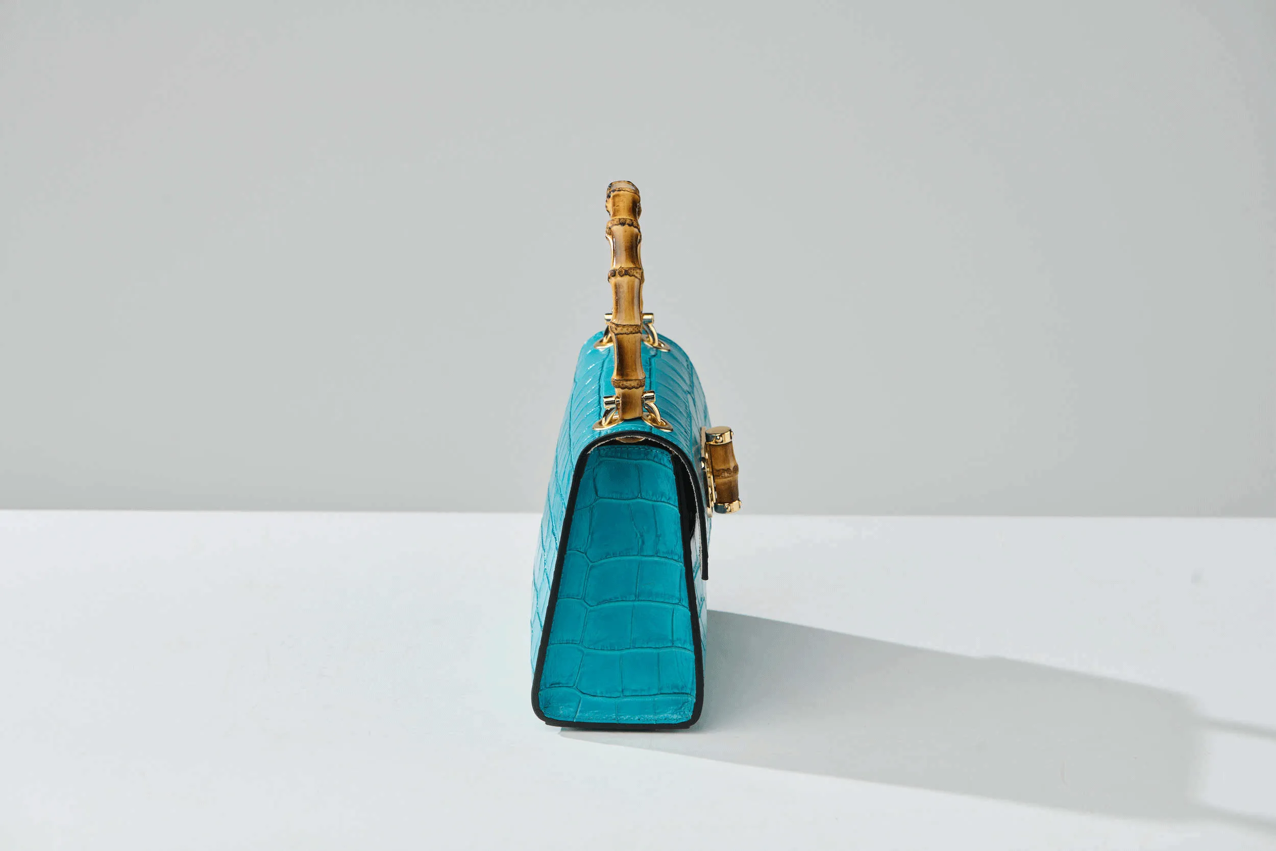 Gaia Top Handle Mini Bag Turquoise