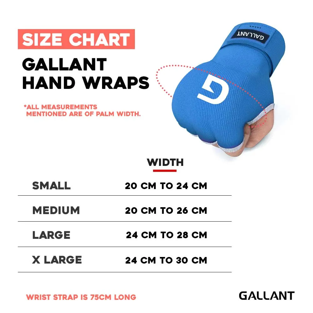 Gallant Heritage Boxing Gel Inner Hand Wrap - Blue - Boxing Hand Wraps
