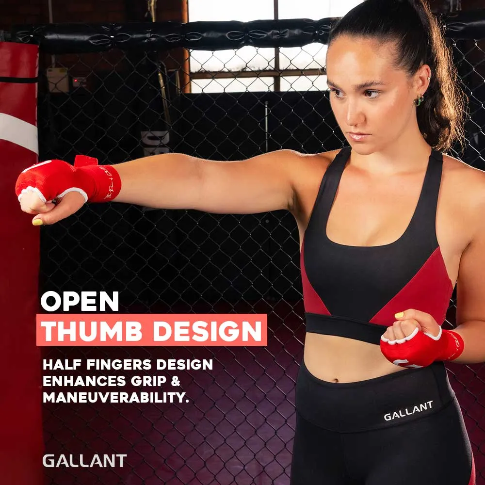 Gallant Heritage Boxing Gel Inner Hand Wrap - Red - Boxing Inner Gloves