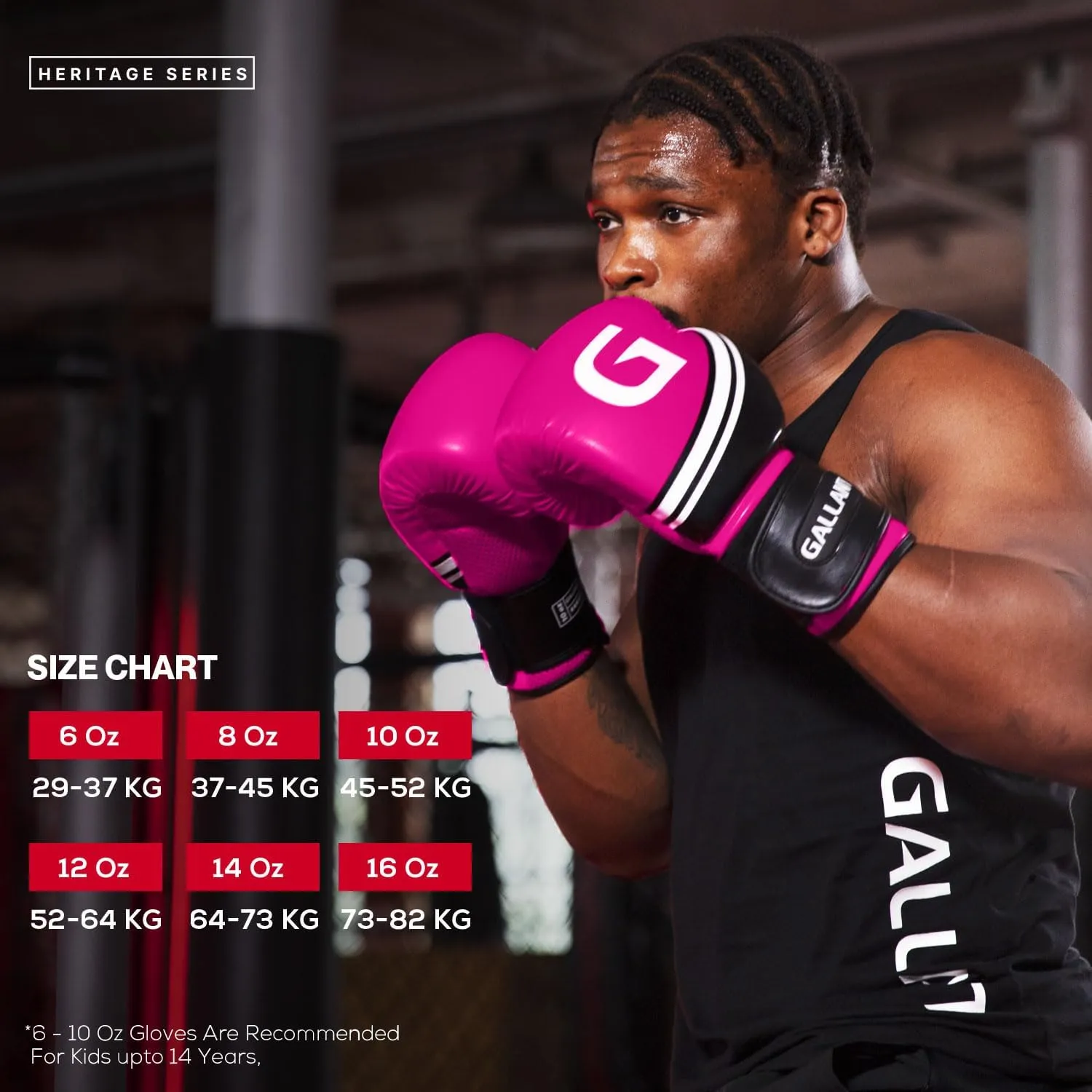 Gallant Heritage Series Boxing Gloves For Punch Bags 6oz to 16oz - Affordable Boxing Gloves