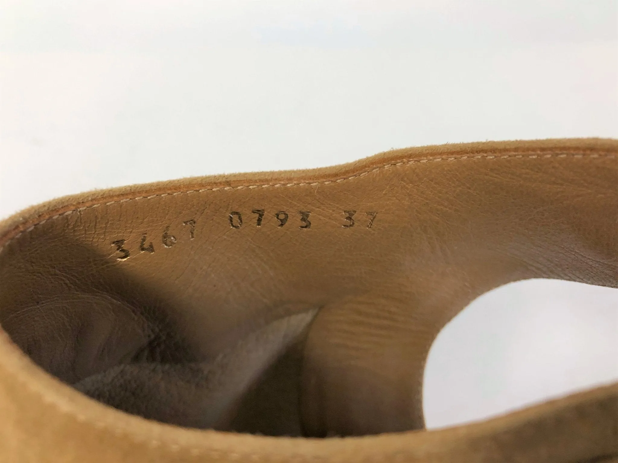 Gianvito Rossi Open Toe Booties Brown Suede Size 37 Buckled Slingback Heel