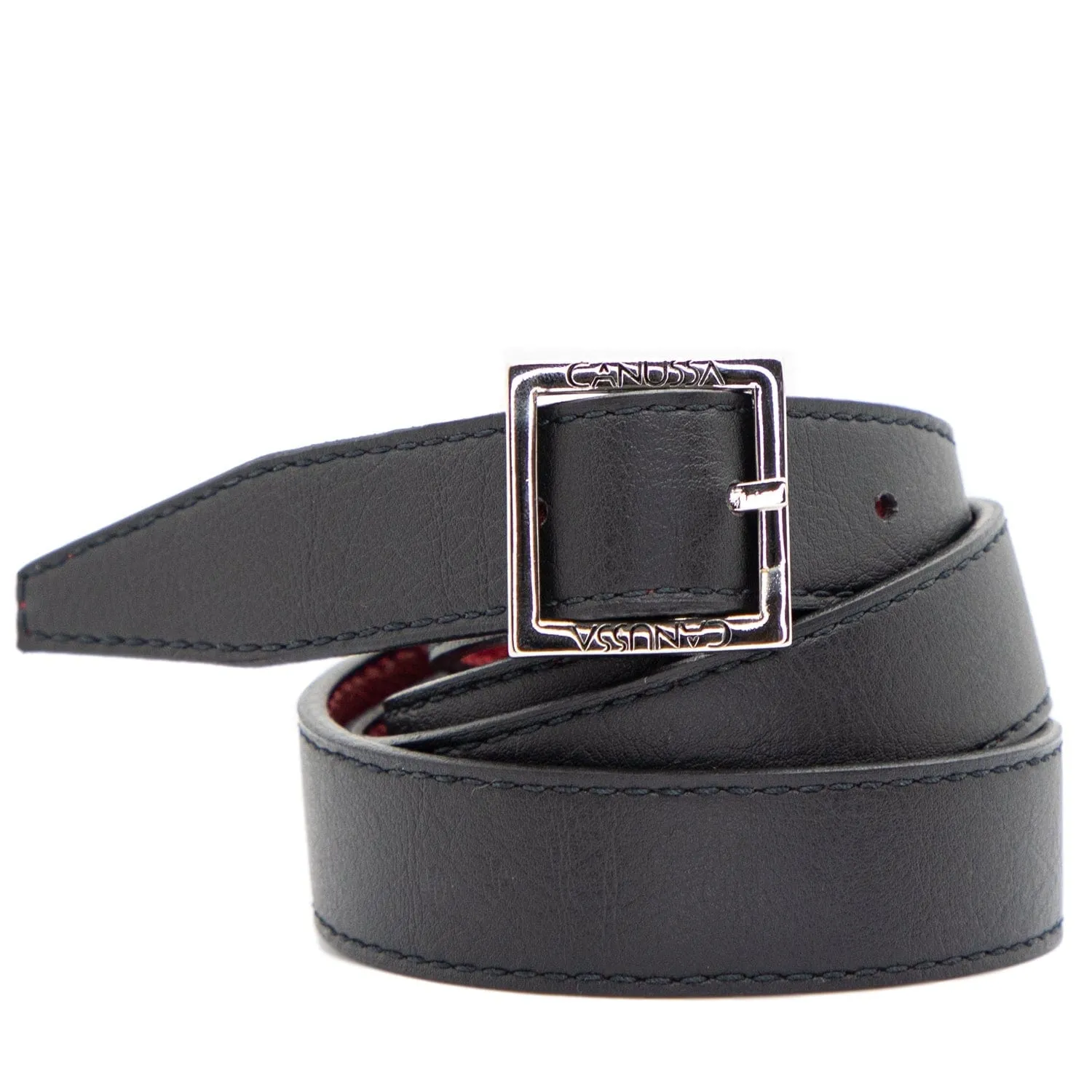 Go Reversible Vegan Leather Belt | Black & Red