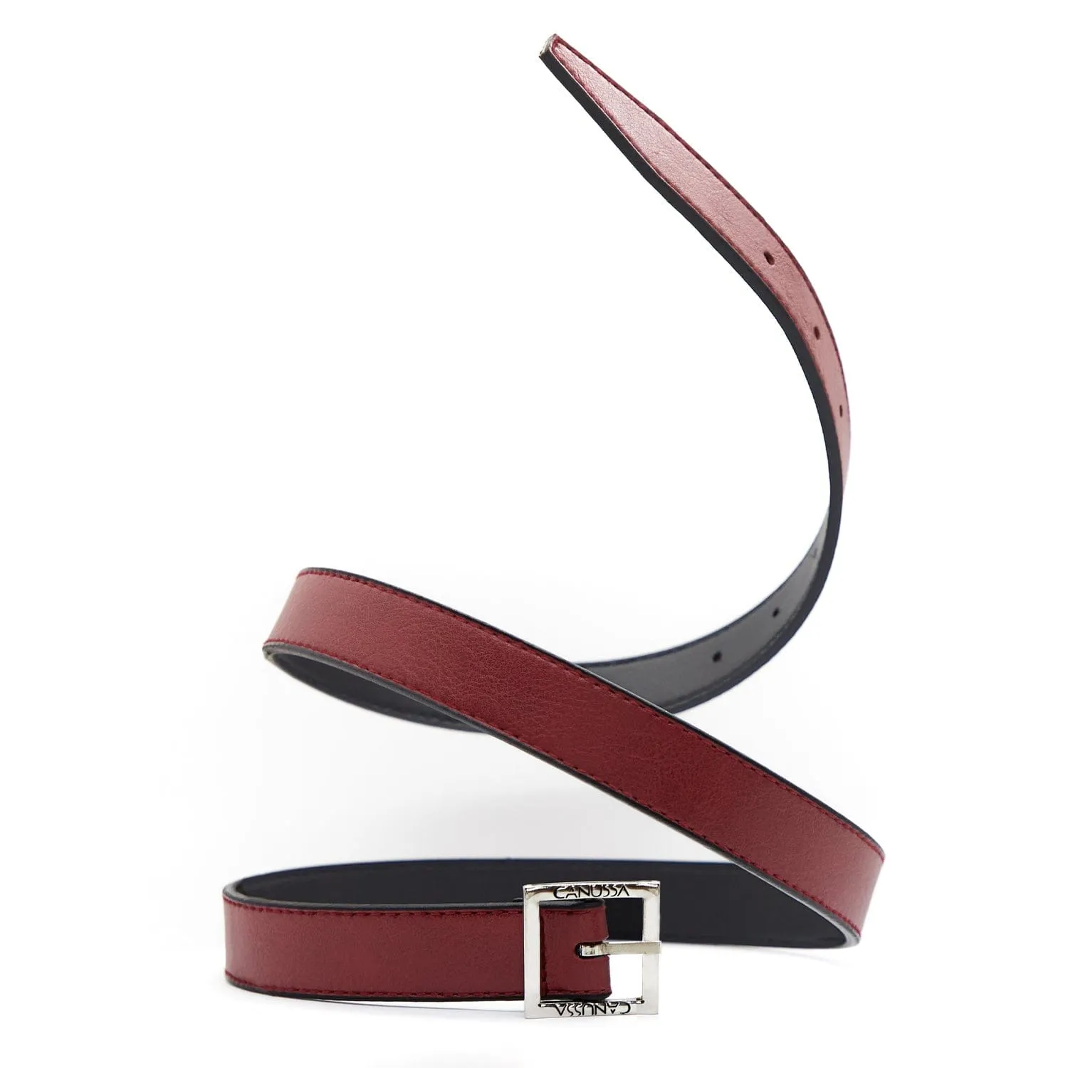 Go Reversible Vegan Leather Belt | Black & Red