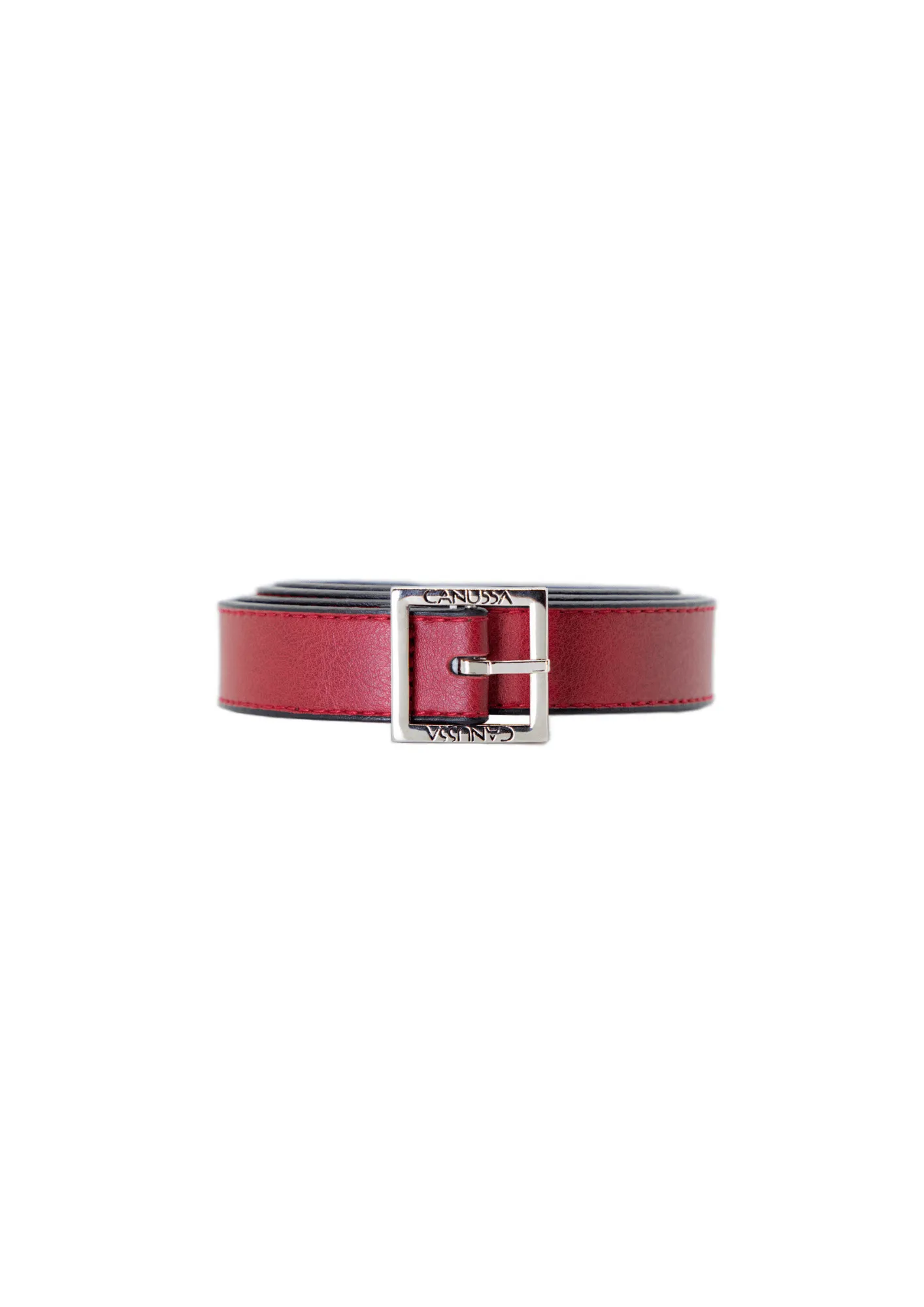Go Reversible Vegan Leather Belt | Black & Red
